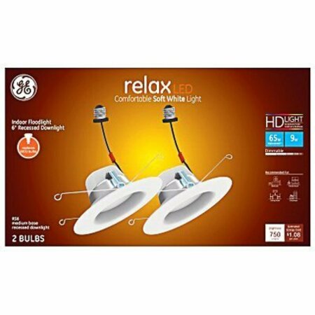 GE CURRENT GE Retrofit Downlight Kit, 9 W, RS6 LED Lamp, White 47697